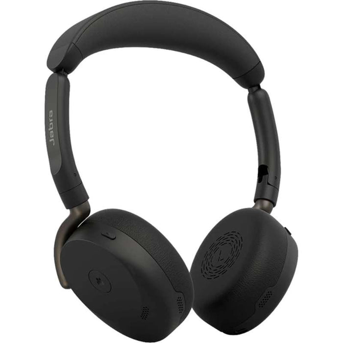 Jabra Evolve3 65 Flex MS Headset - USB-C with LINK 390c Bluetooth Adapter with Wireless Charging Pad