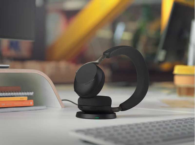 Jabra Evolve3 75 MS Bluetooth Headset - Wireless Charging Pad - Black (Link390a)