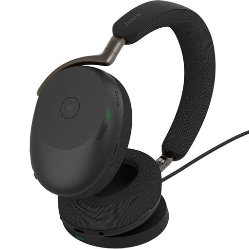Jabra Evolve3 85 MS Bluetooth Headset  - USB-C with Dongle - Black (Wireless Charging Pad)
