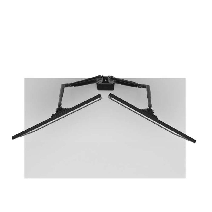 Kanto Dual-Monitor Gas Shock Desktop Mount for 17-inch to 32-inch Displays - Black