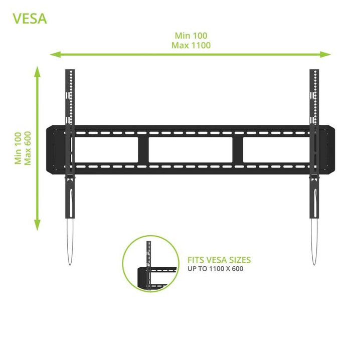 Kanto Fixed Low Profile TV Wall Mount for 55" - 120" TVs
