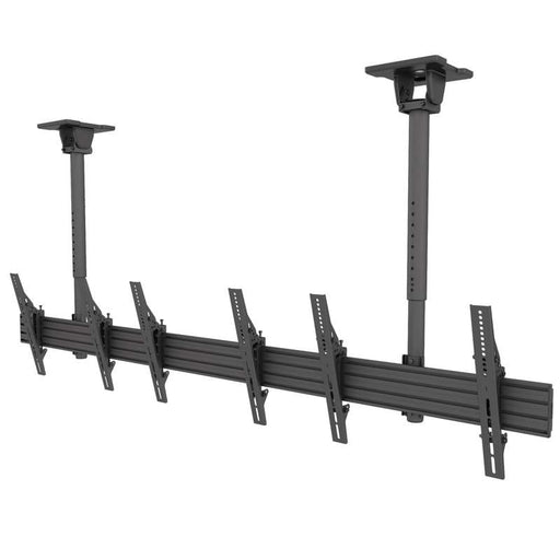 Kanto Menu Board Ceiling Mount System with Tilting Arms for 40-Inch to 60-Inch TVs (3 wide, 1 high, 1 sided)