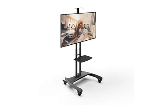 Kanto Rolling TV Stand for 37-inch to 65-inch TVs and Interactive Displays - Black