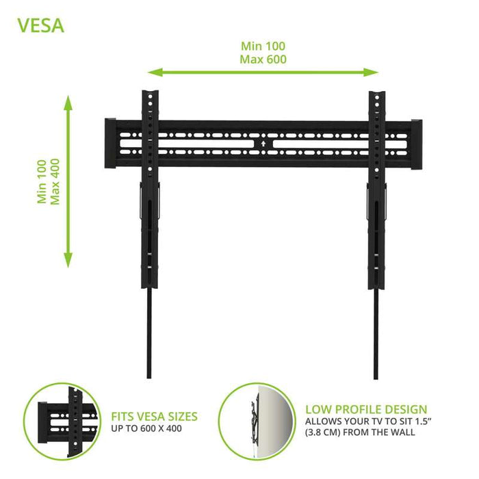 Kanto Tilting TV Wall Mount for 32-inch to 60-inch TVs - Black