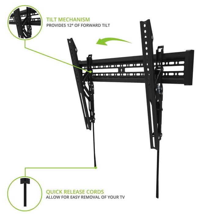 Kanto Tilting TV Wall Mount for 32-inch to 60-inch TVs - Black