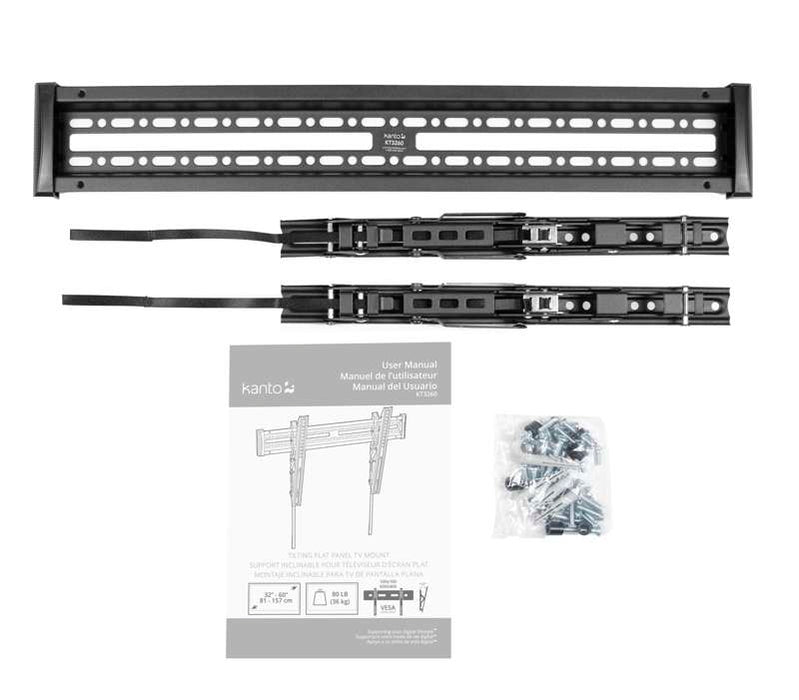 Kanto Tilting TV Wall Mount for 32-inch to 60-inch TVs - Black