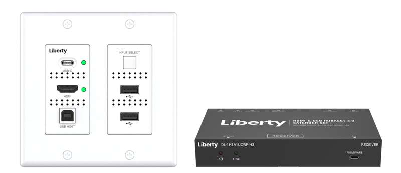 Liberty AV Solutions Digitalinx Series 4K60 HDMI & USB-C HDBaseT 3.0 Wall Plate Extension Set