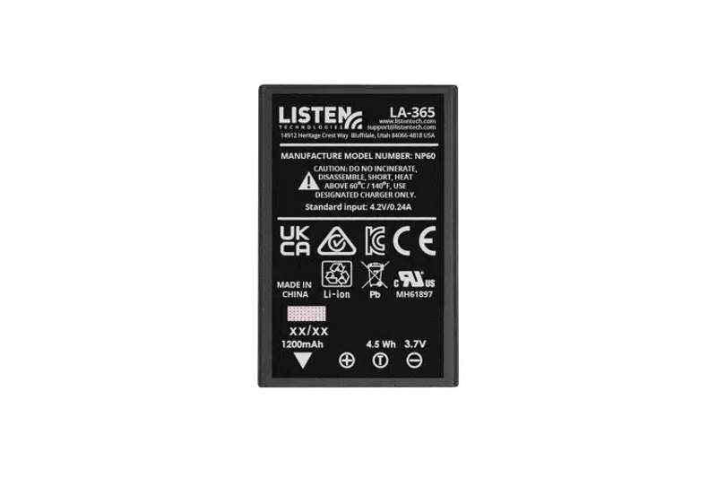 Listen Technologies Replacement Rechargeable Lithium-Ion Battery