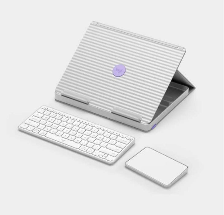 Logitech Casa Pop-Up Desk All-in-one Kit: Stand, Keyboard, Touchpad, Nordic Calm