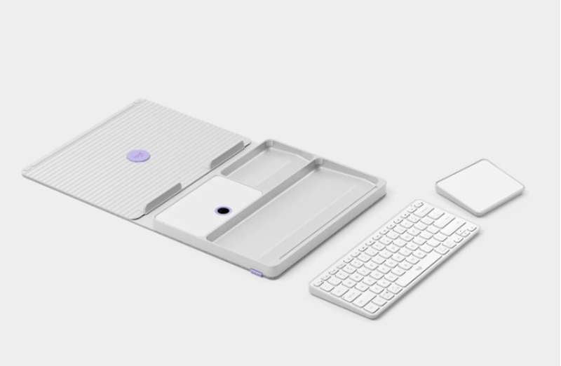 Logitech Casa Pop-Up Desk All-in-one Kit: Stand, Keyboard, Touchpad, Nordic Calm