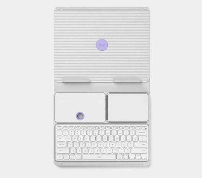Logitech Casa Pop-Up Desk All-in-one Kit: Stand, Keyboard, Touchpad, Nordic Calm