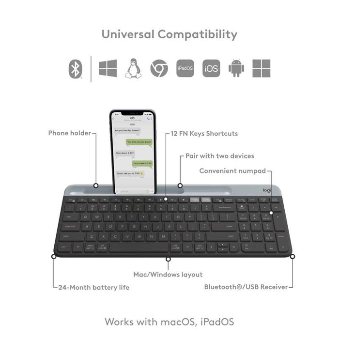 Logitech K585 Slim Multi-Device Wireless Keyboard