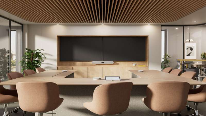 Logitech Rally Bar 2 -  4K All-in-One Video Bar with 4x HD Digital Zoom for Medium to Large Meeting Rooms (Off-White)