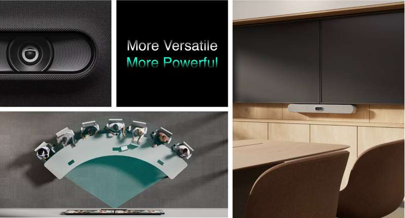 Logitech Rally Bar 2 -  4K All-in-One Video Bar with 4x HD Digital Zoom for Medium to Large Meeting Rooms (Off-White)