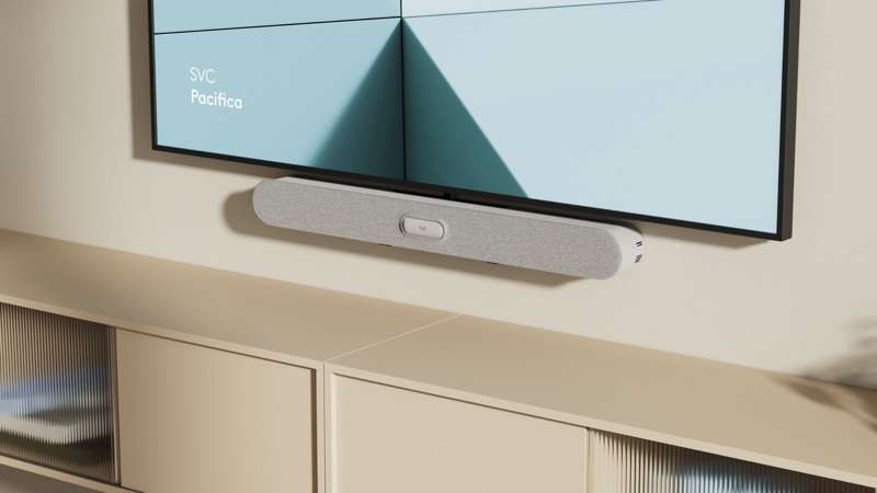 Logitech Rally Bar 2 -  4K All-in-One Video Bar with 4x HD Digital Zoom for Medium to Large Meeting Rooms (Off-White)