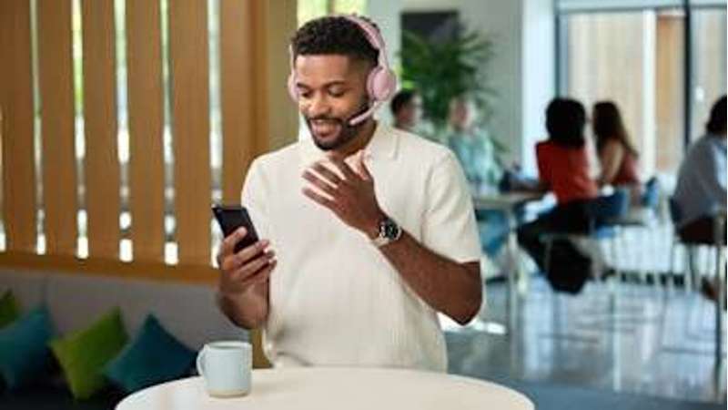 Logitech Zone Wireless 2 ES for Business Wireless Headset - Teams version w/receiver, Rose
