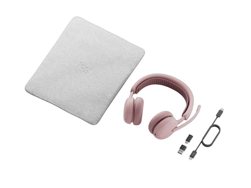 Logitech Zone Wireless 2 ES for Business Wireless Headset - Teams version w/receiver, Rose