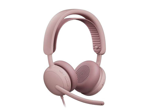 Logitech Zone Wired 2 for Business Wired USB headset - Teams version, Rose