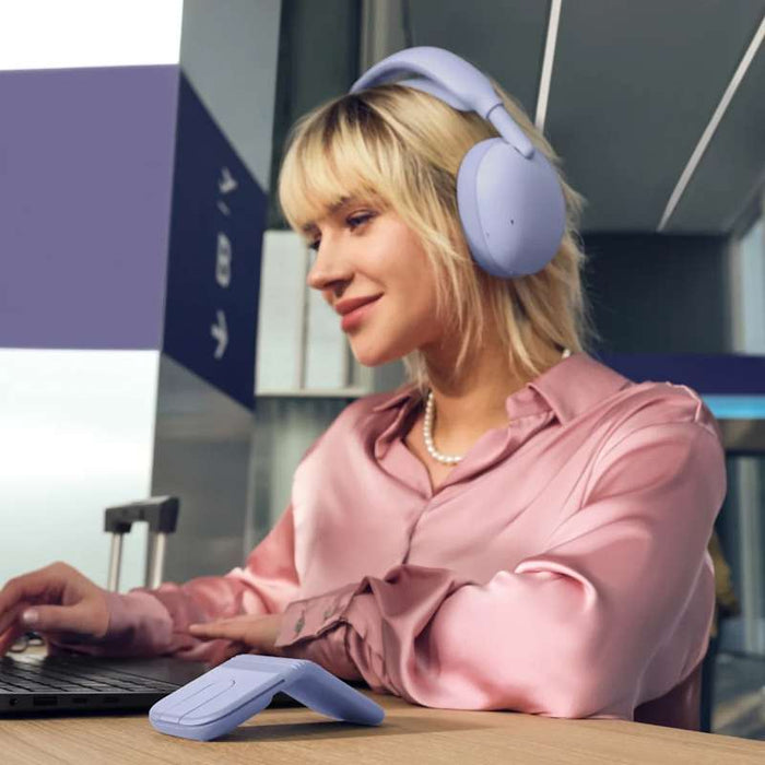 Logitech Zone Vibe Pro Adaptive Noise-Canceling Headphone with AI-powered Voice Isolation, Lilac
