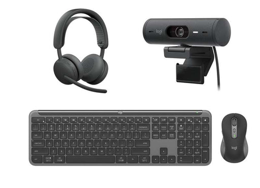 Logitech Advanced Bundle - MK955 Keyboard/Mouse, Brio 505 Webcam & Zone Wireless 2 ES Headset - UC Version