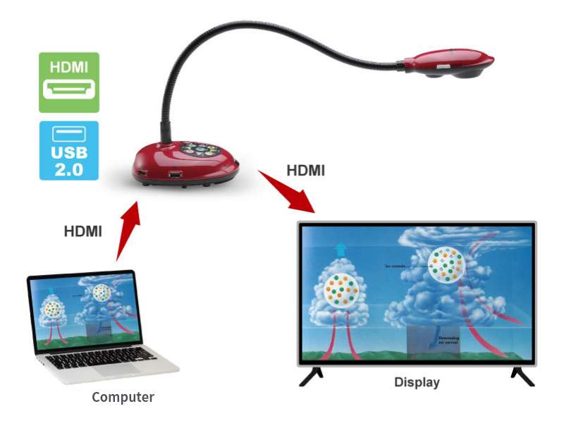 Lumens DC172 4K Document Camera, 30× Zoom, USB & HDMI Output