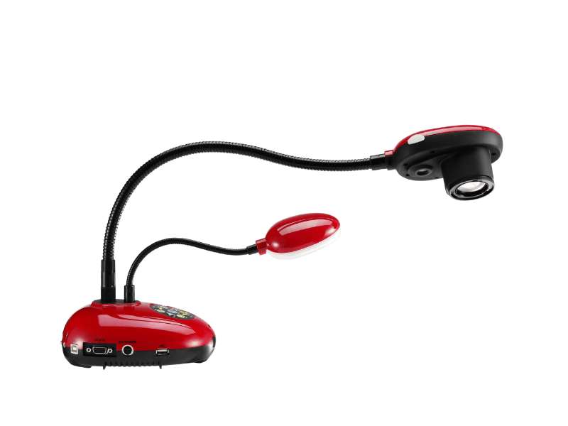 Lumens DC193 Ladibug Document Camera, 20× Zoom, 30 fps, HDMI Pass‑Through, 4 TB USB Storage, Red
