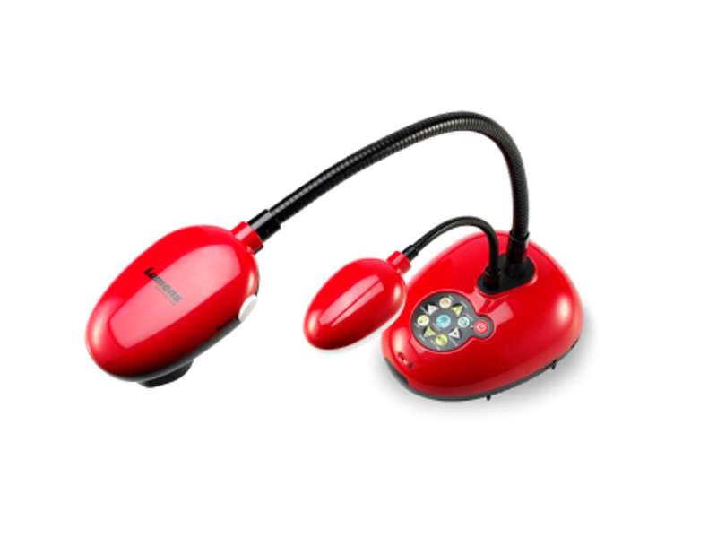 Lumens DC193 Ladibug Document Camera, 20× Zoom, 30 fps, HDMI Pass‑Through, 4 TB USB Storage, Red