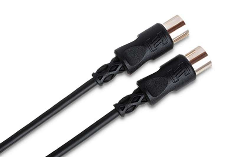 Hosa Technology MIDI Cable, 5-pin DIN to Same, 10 ft, Black