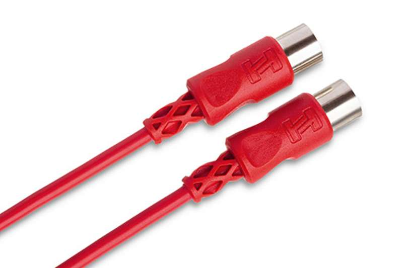 Hosa Technology MIDI Cable, 5-pin DIN to Same, 10 ft, Red