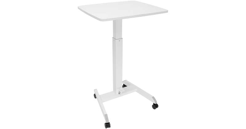 MOUNT-IT Mobile TV Cart with Power Strip and Storage Shelf
