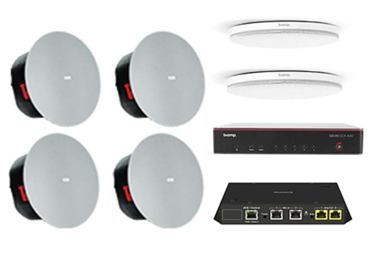 Biamp Large Room Bundle with Devio SCX (ceiling)