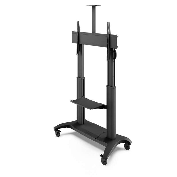 Kanto Mobile TV Mount - Aluminum Base - with Adjustable Shelf for 60-inch to 100-inch TVs