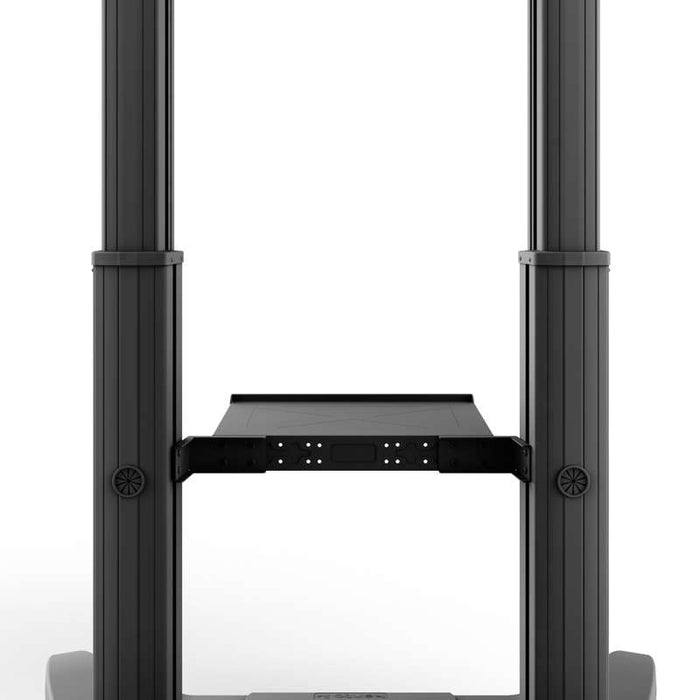 Kanto Mobile TV Mount - Aluminum Base - with Adjustable Shelf for 60-inch to 100-inch TVs