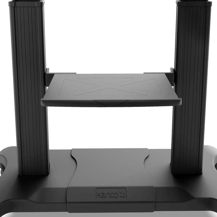 Kanto Mobile TV Mount - Aluminum Base - with Adjustable Shelf for 60-inch to 100-inch TVs
