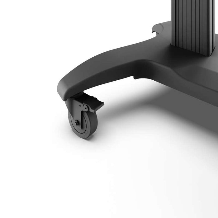 Kanto Mobile TV Mount - Aluminum Base - with Adjustable Shelf for 60-inch to 100-inch TVs