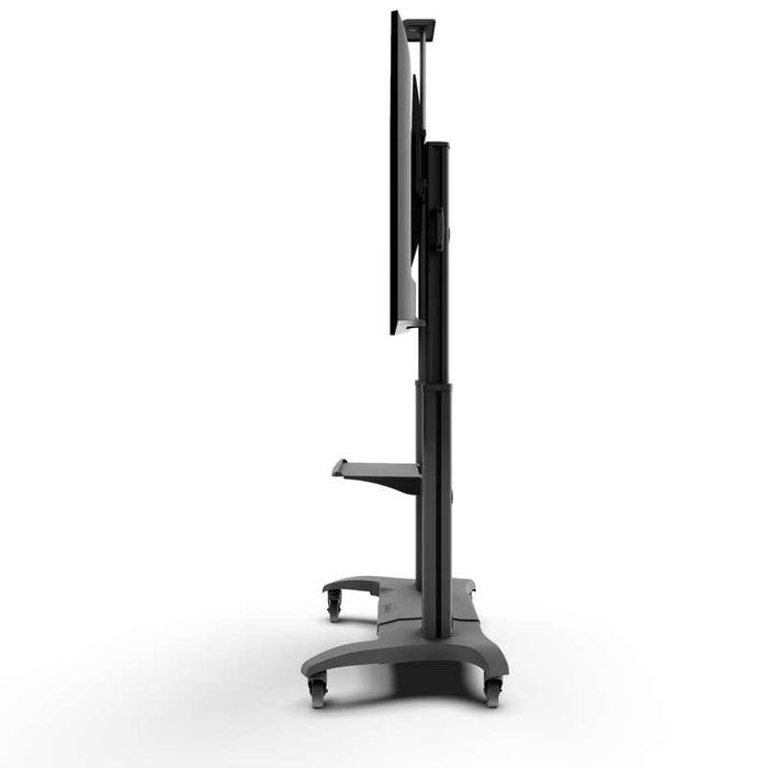 Kanto Mobile TV Mount - Aluminum Base - with Adjustable Shelf for 60-inch to 100-inch TVs