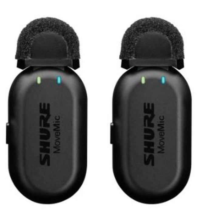 Shure MoveMic Two Receiver Kit, Two-Channel Wireless Lavalier Microphone System With Receiver