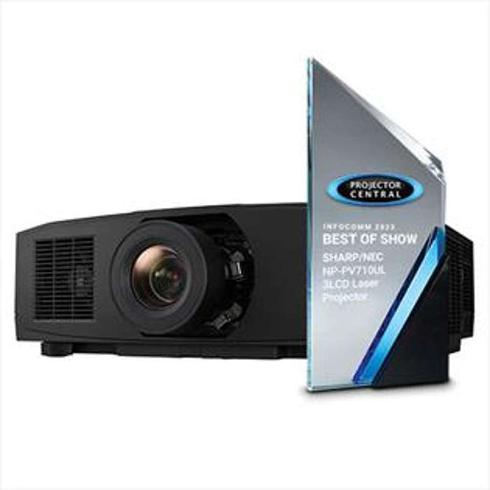 NEC NP-PV710UL-B1-13ZL 7100-Lumen Professional Installation w/ Lens and 4K support (Black)