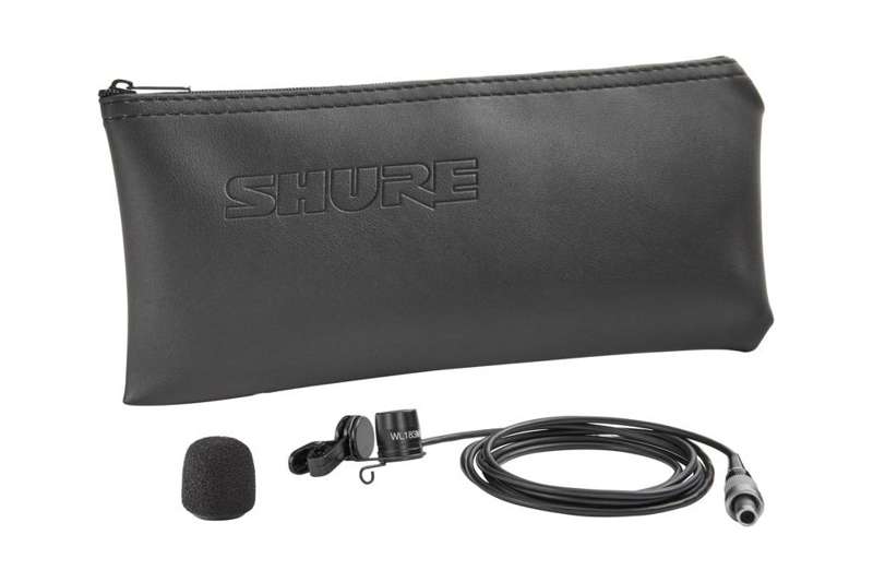 Shure WL183M Low-profile Omnidirectional Lavalier Microphone, Black