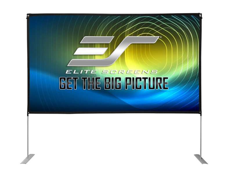 Elite Yard Master Lite Series, 125-inch Diag., 16:9 Portable Screen, SilkWhite 2 Material