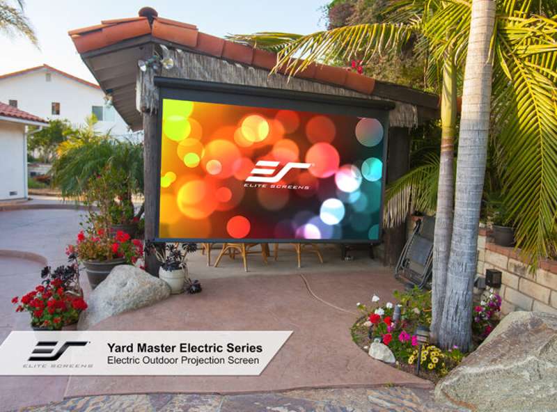 Elite Yard Master Electric Series, 165-inch Diag., 16:9 Electric Screen, MaxWhite Material