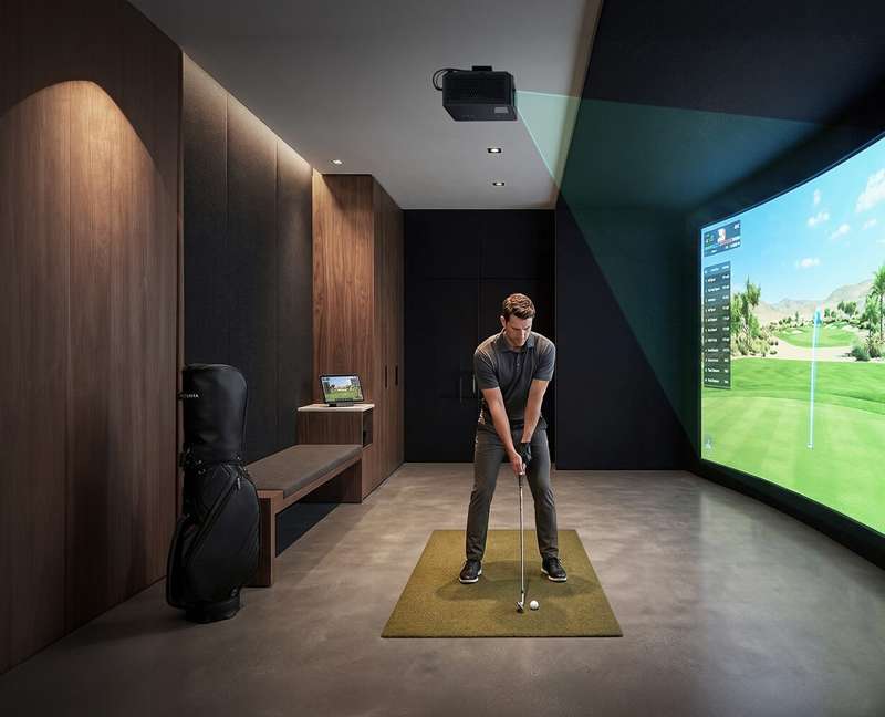Optoma GT2300HDR Short Throw Full HD 1080p Laser Home Entertainment and Golf Sim Projector