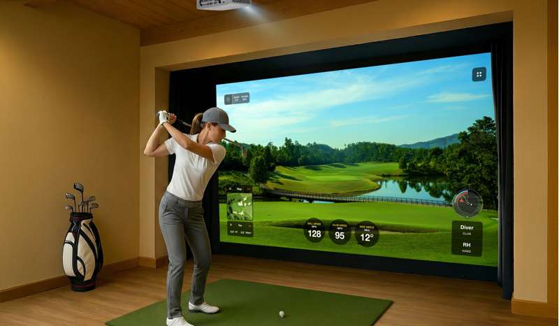 Optoma ZH451ST High Brightness Golf Sim and Corporate Short Throw 1080p Full HD Laser Projector