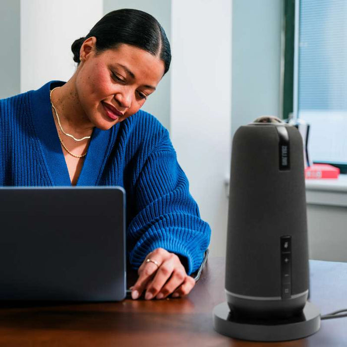 Owl Labs Meeting Owl 4+ Premium Pack Bundle: Video Conference Camera, Stand, Cable and Owl Care