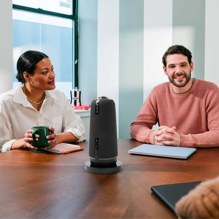 Owl Labs Meeting Owl 4+ Premium Pack Bundle: Video Conference Camera, Stand, Cable and Owl Care
