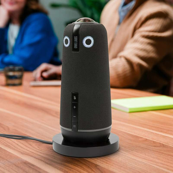 Owl Labs Meeting Owl 4+ Premium Pack Bundle: Video Conference Camera, Stand, Cable and Owl Care