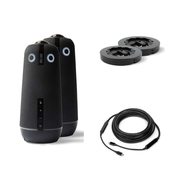 Owl Labs 2 Meeting Owl 4+s and Accessories - Video Conferencing Bundle