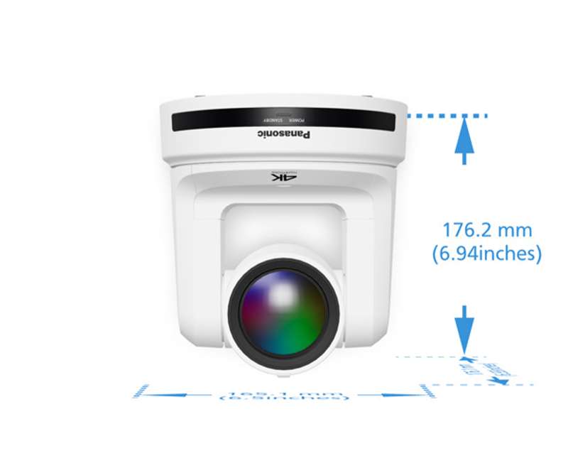 Panasonic 4K PTZ Camera with 3G-SDI, HDMI, USB & IP Output (White)