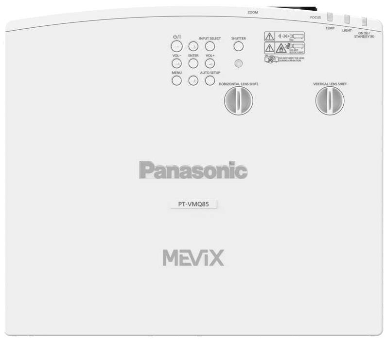 Panasonic PT-VMQ85 8,000-Lumen 4K 3LCD Laser Projector, White