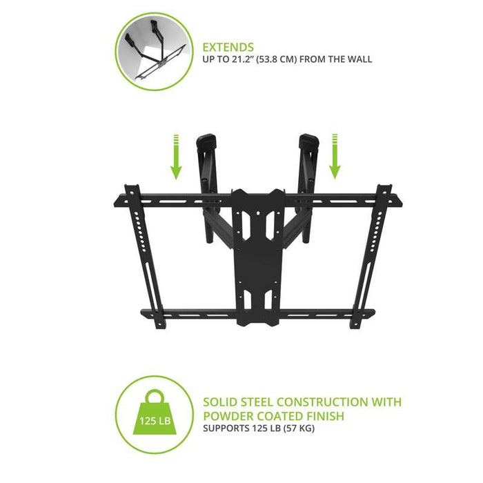 Kanto Full Motion Corner TV Mount for 37-inch to 70-inch TVs - Black